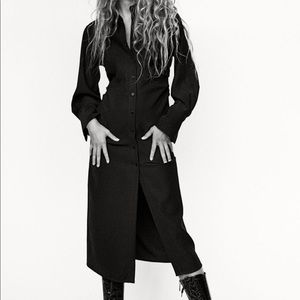 NWT Black button-up Midi Dress